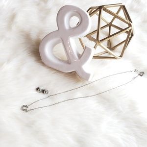 Fossil Horseshoe Necklace and Earring Set